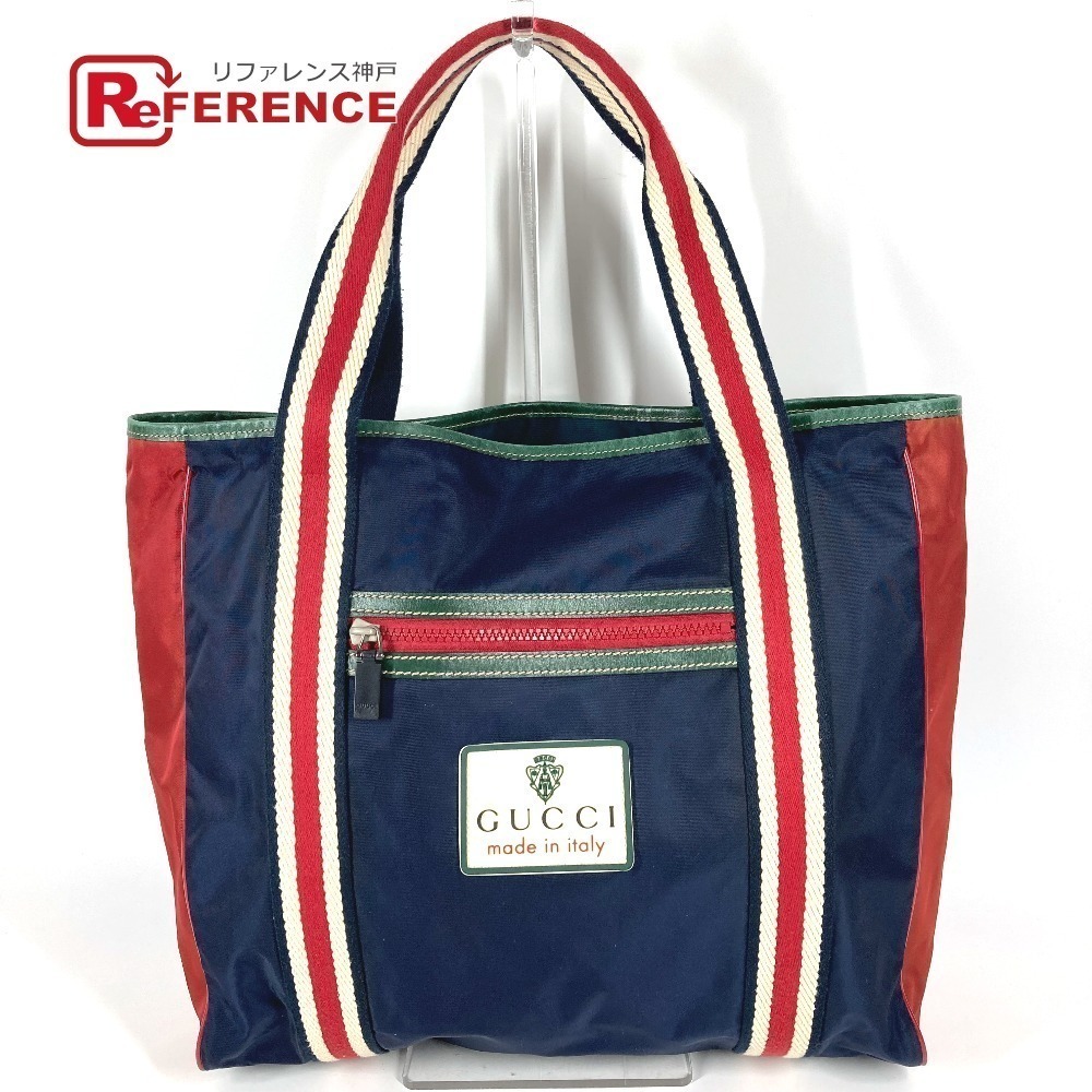 GUCCI Hysteria Tote Bag Vertical Shoulder Navy Blue